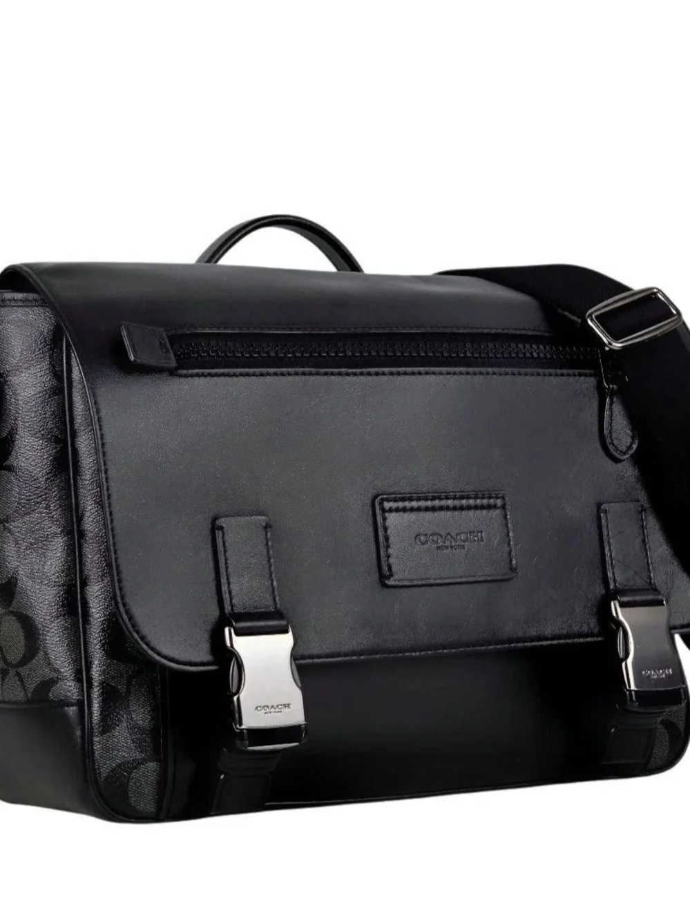 Large Coach Black Calfskin Leather Messenger Bag (C2793) EXC COND!